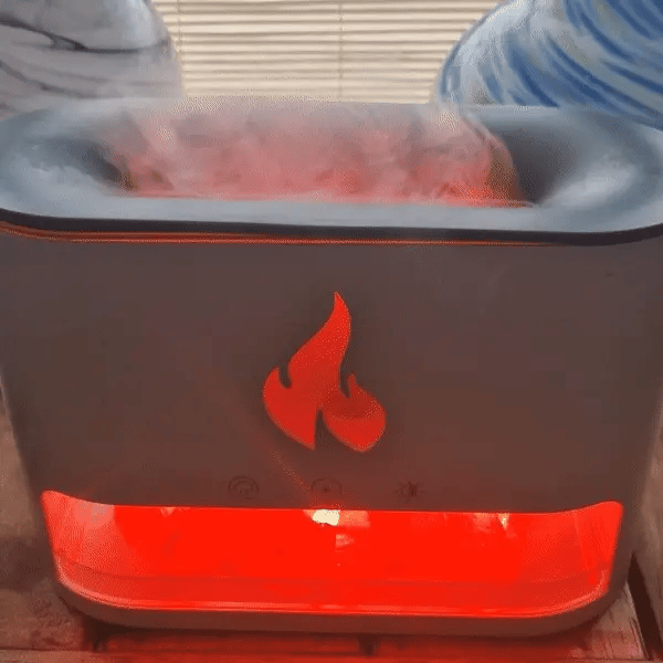 White Blaze Aroma Diffuser - Himalayan Salts & Flame Effect