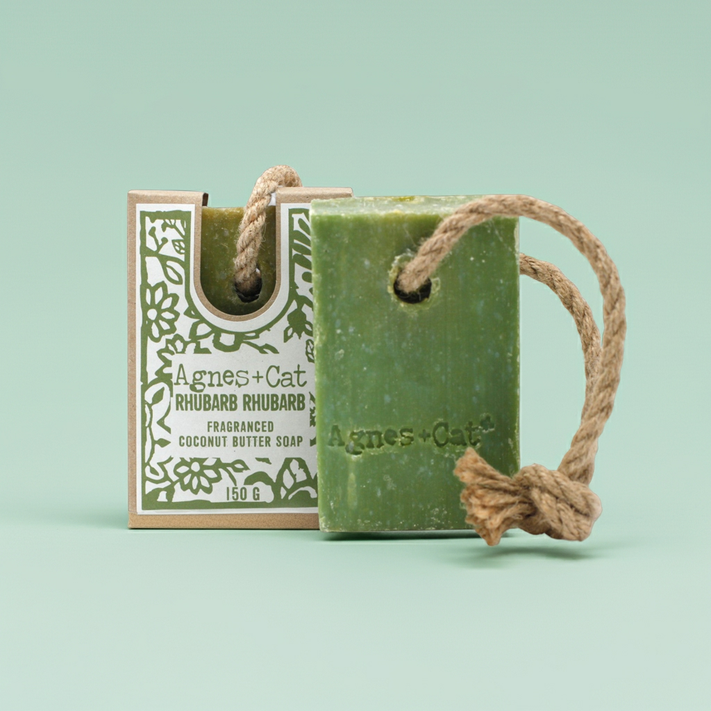 Soap On A Rope: Rhubarb Rhubarb - 150g
