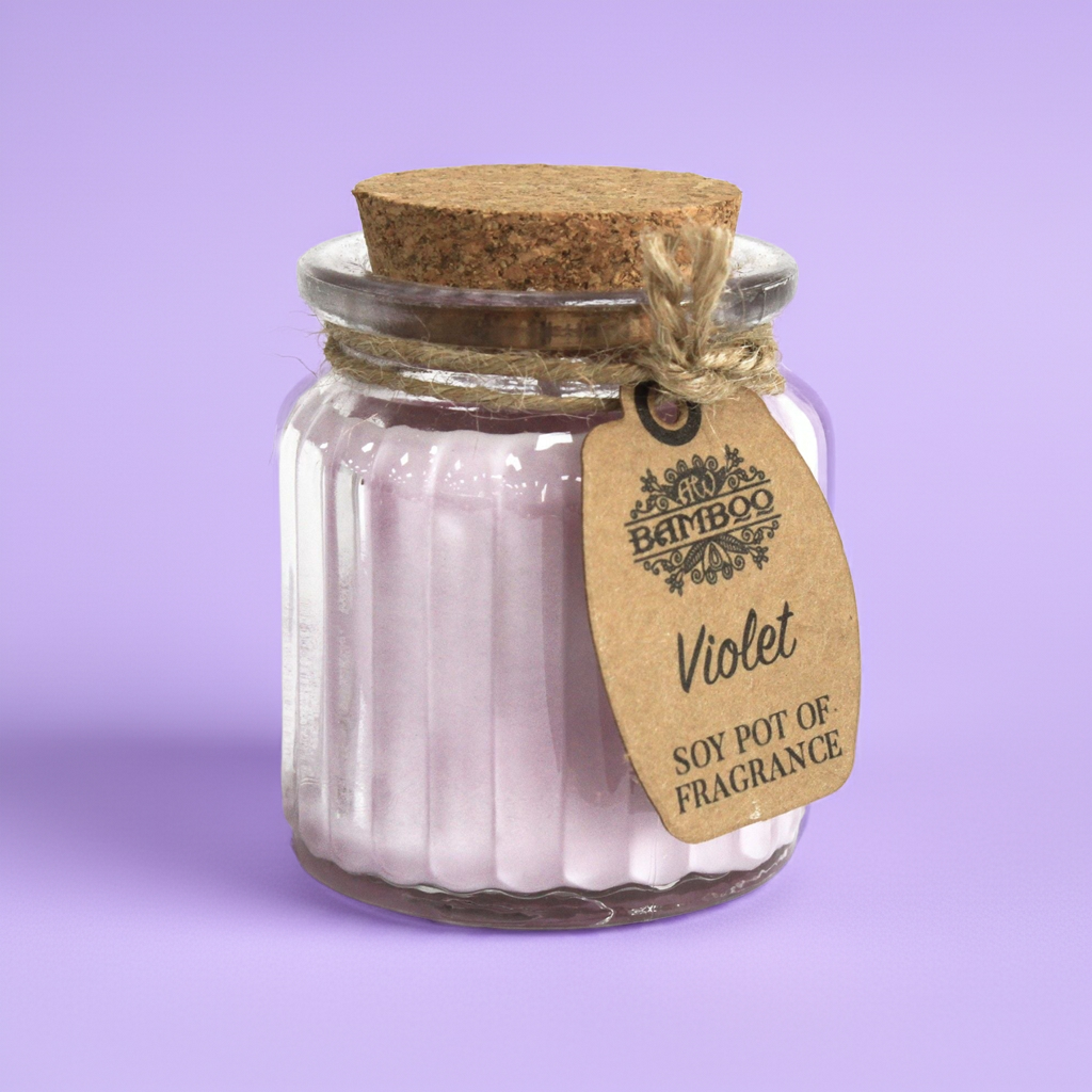 Fragrance Candle Pots: Violet - (Set of 2)