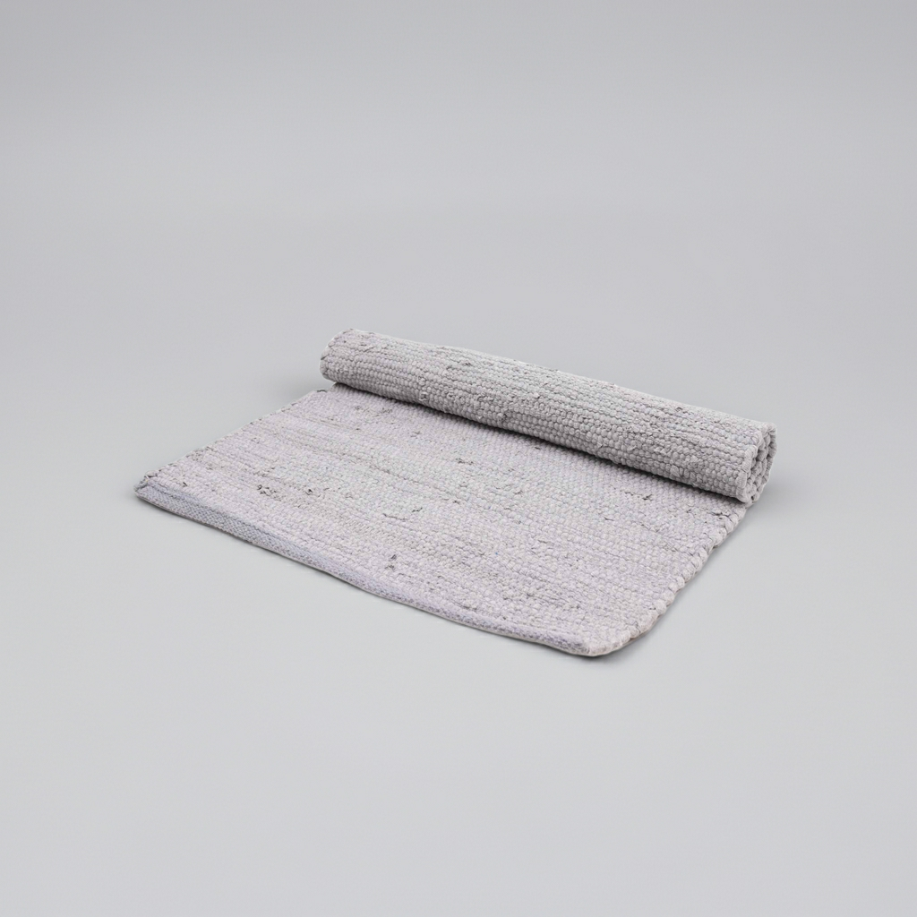 Indian Handloom Cotton Rug - Grey