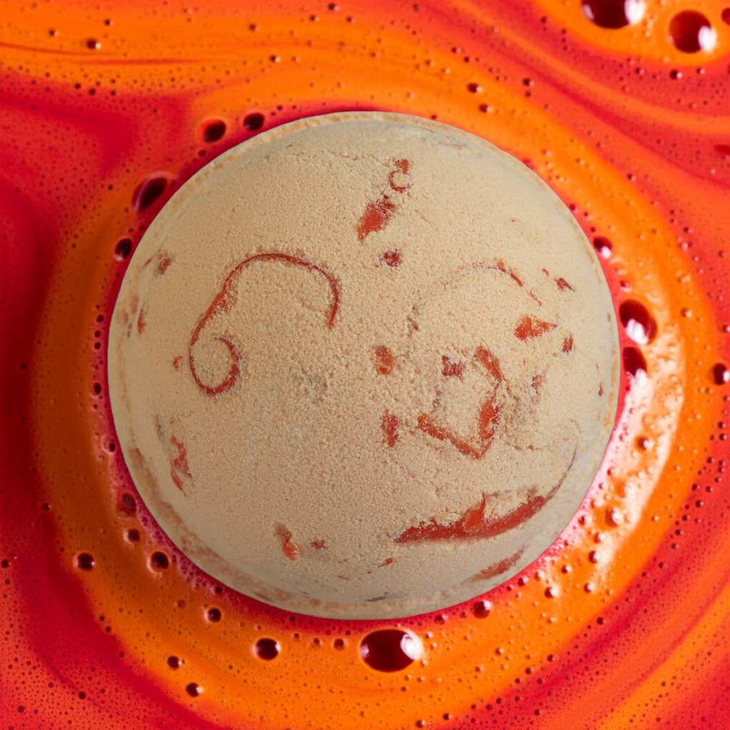 Papaya Scented Tropical Paradise Bath Bomb With Coconut Butter - 180g - Bath & Soak