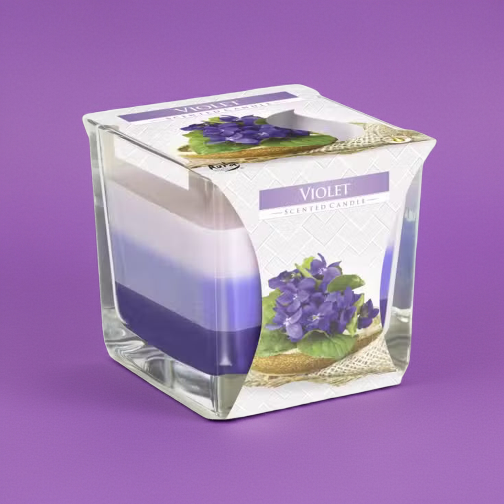 Double Wick Rainbow Candle: Violet - 570g