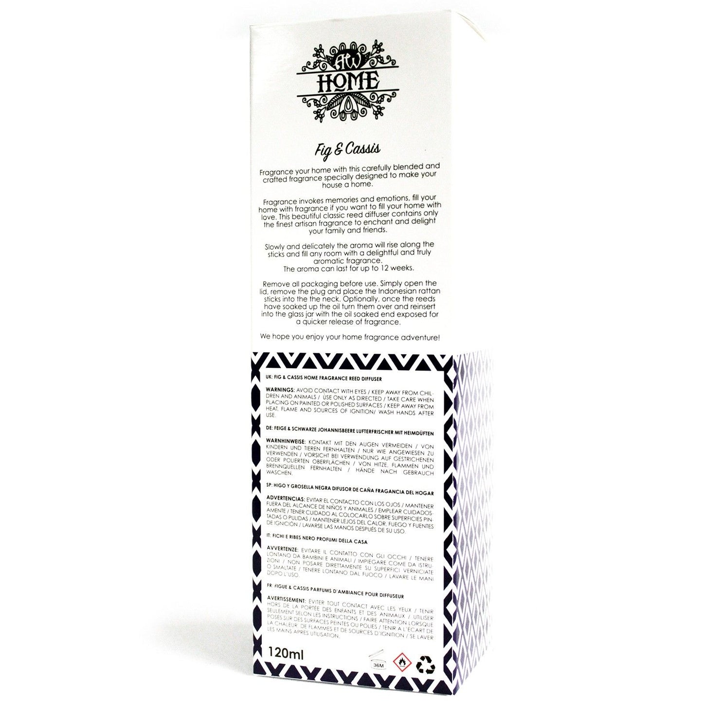 Fragrance Reed Diffuser: Fig & Cassis - 120ml