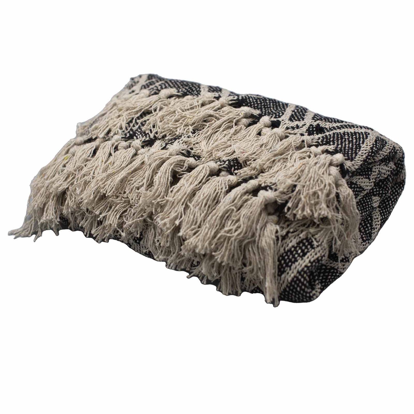 Boho Comfort Throw: Black & Biege Regency - 125x150cm