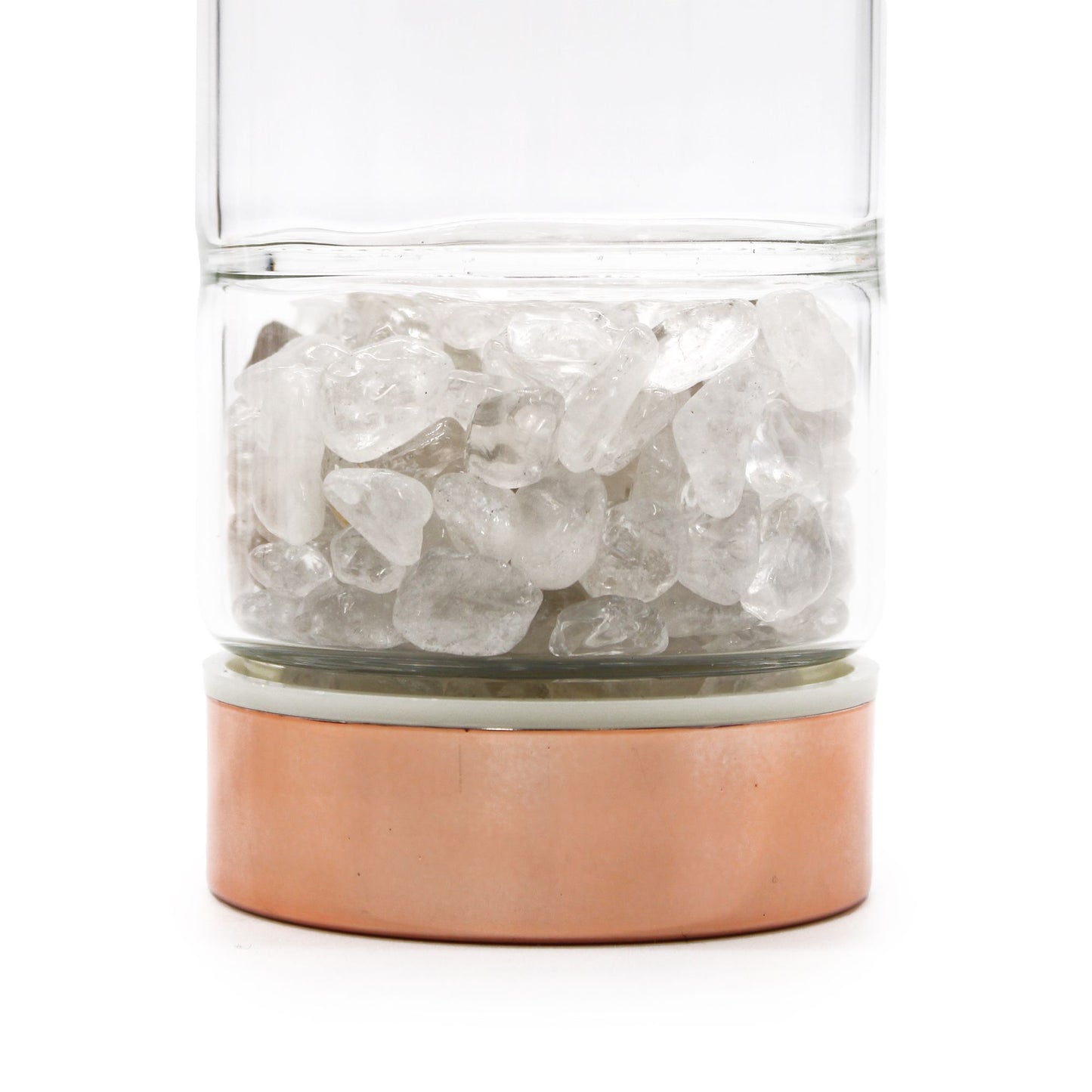 Crystal Glass Tea Infuser Bottle: Rock Quartz - 500ml