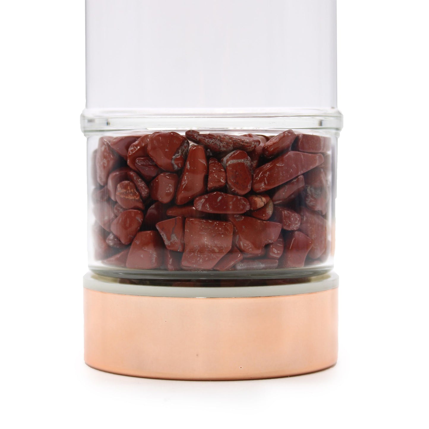 Crystal Glass Tea Infuser Bottle: Red Jasper - 500ml