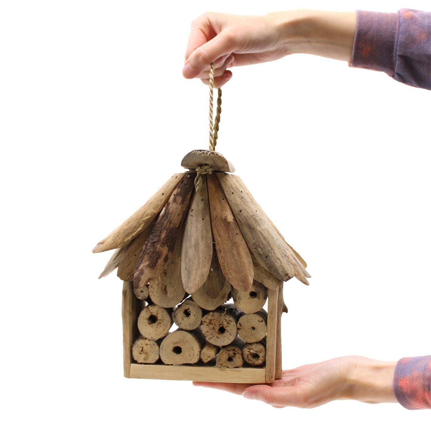 Recycled Driftwood Bee & Insect Garden Box - 22cm