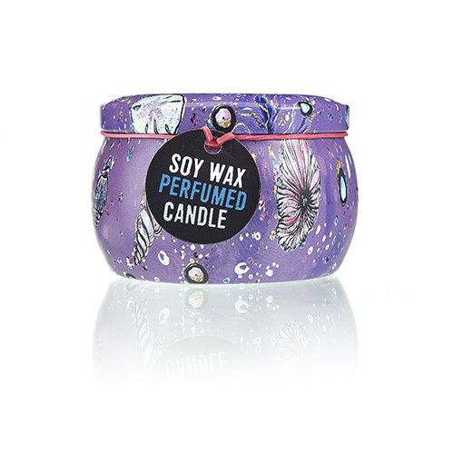 Art Tin Scented Candle: Rasberry