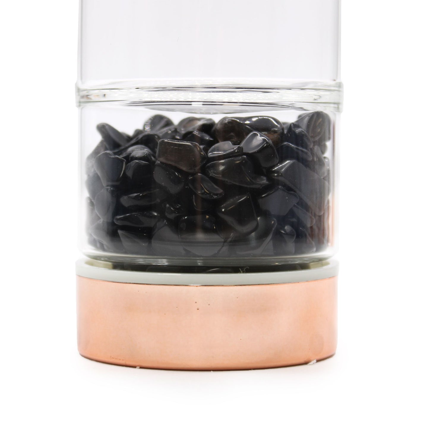 Crystal Glass Tea Infuser Bottle: Black Onyx - 500ml