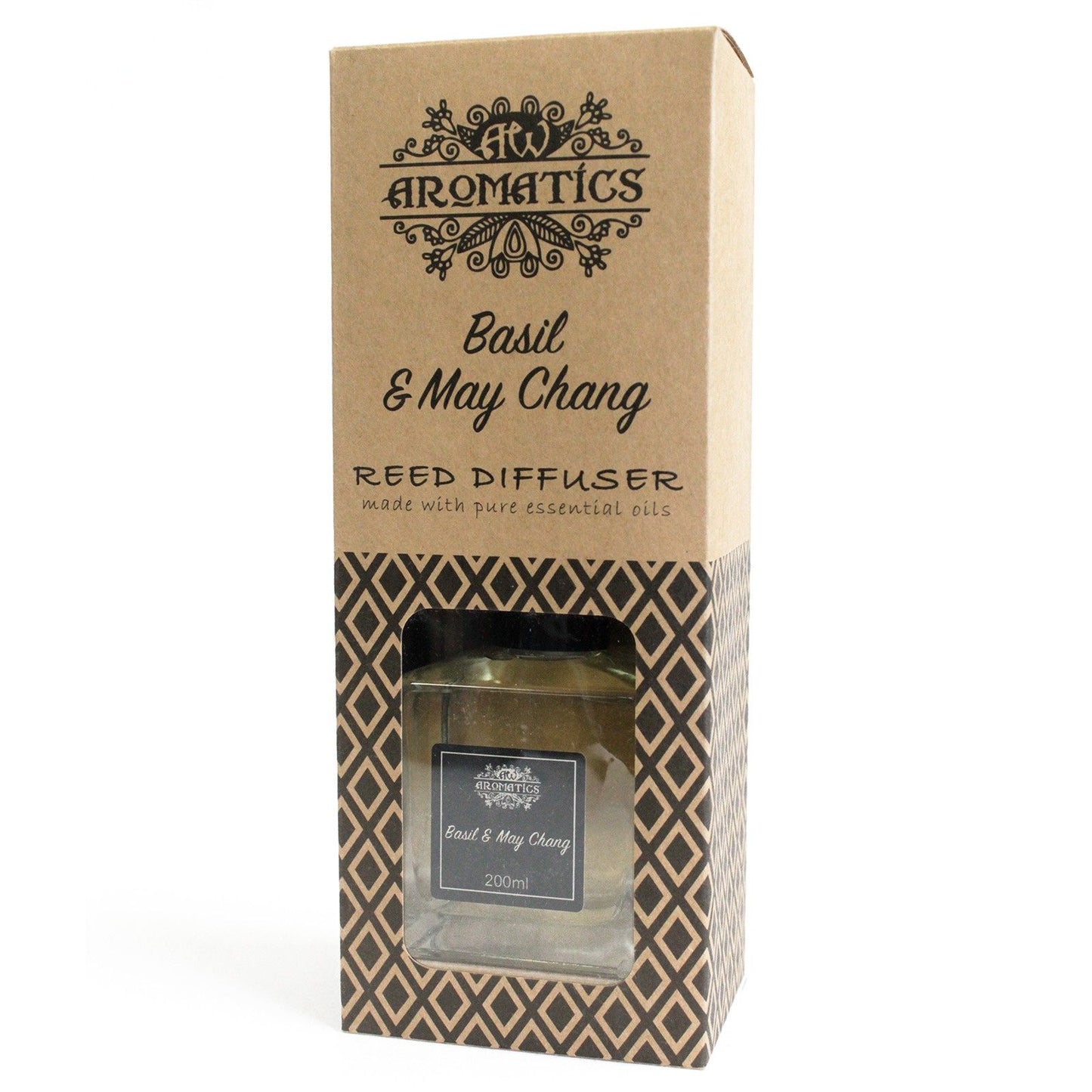 Essential Oil Reed Diffuser: Basil & Maychang - 200ml