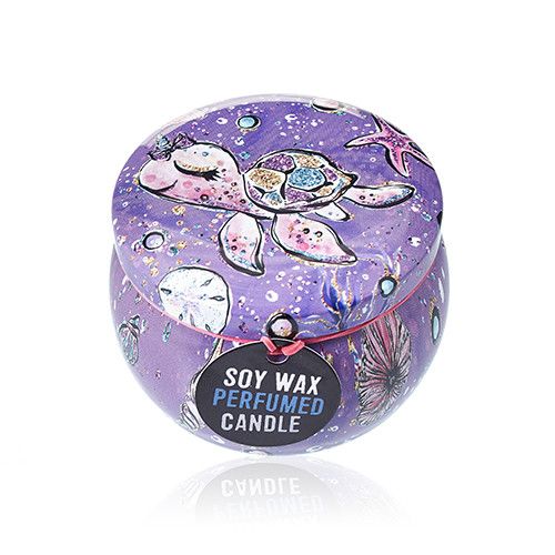 Art Tin Scented Candle: Rasberry