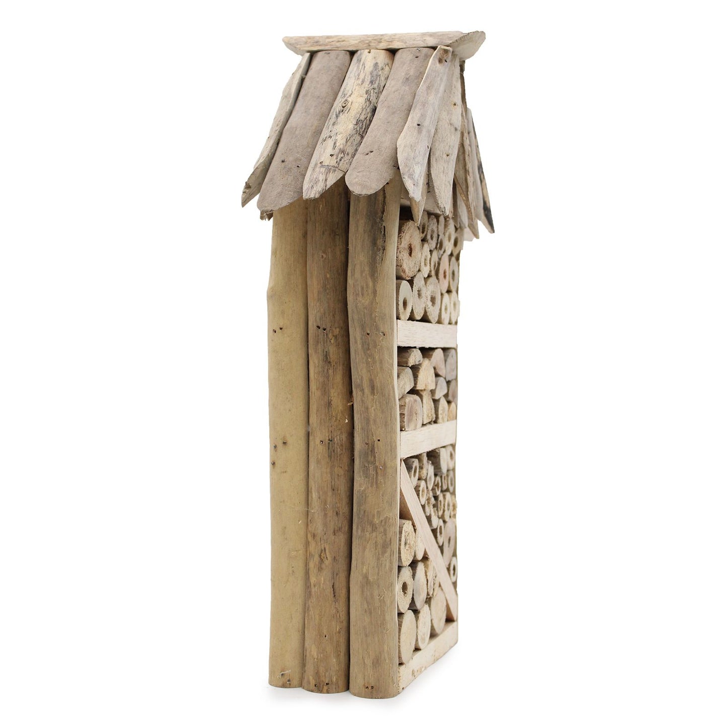 Recycled Driftwood Bee & Insect Garden Hotel - 38cm