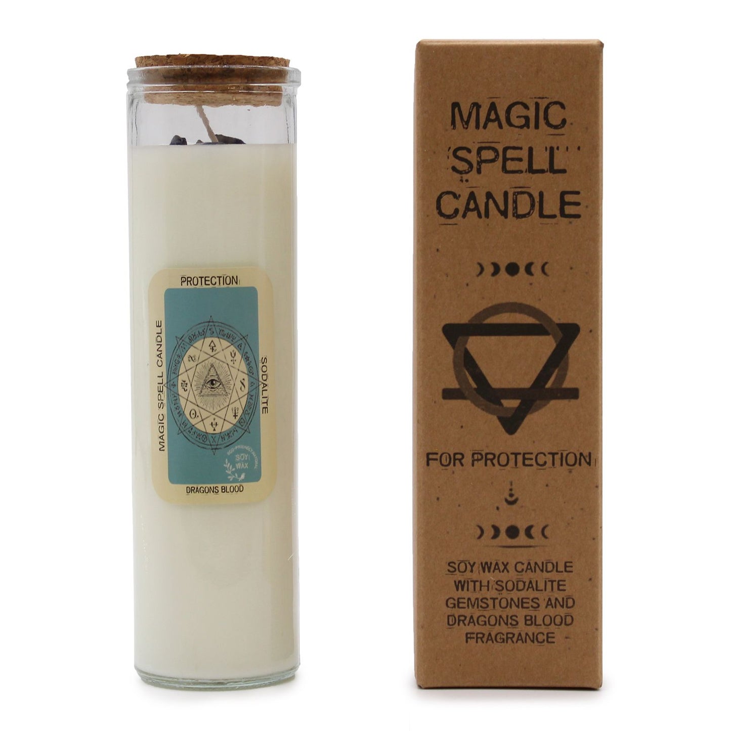 Magic Spell Candle: Protection - Sodalite