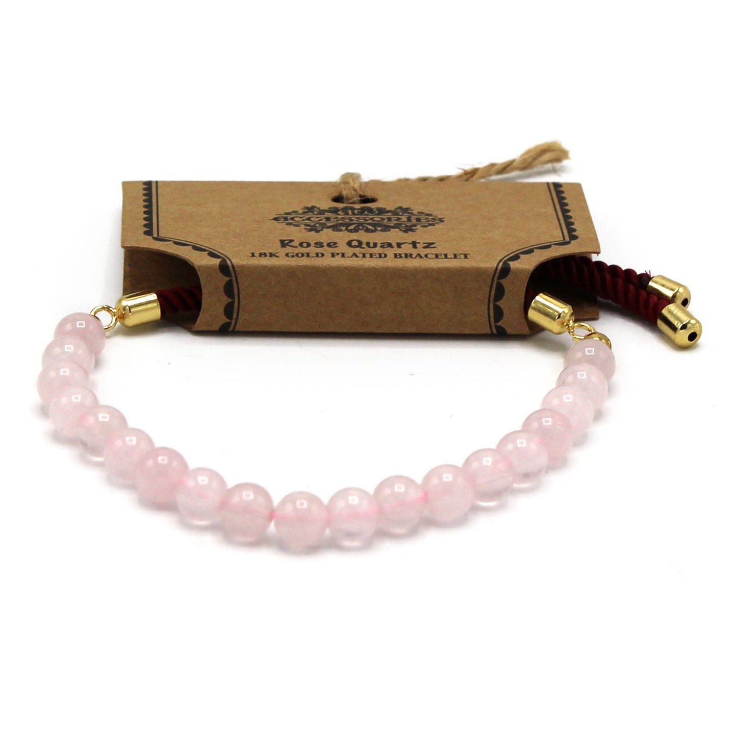Rose Quartz Bracelet: Gentle Energy - 18k Gold Plated