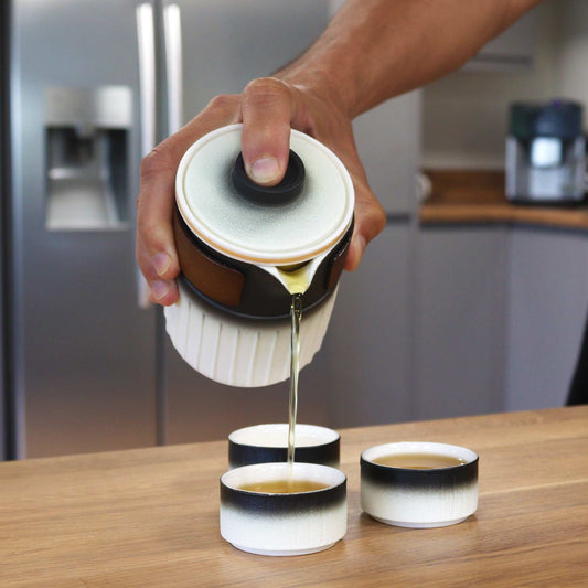 Travel Ceramic Teapot: Portable Tea Set - 3 Cups
