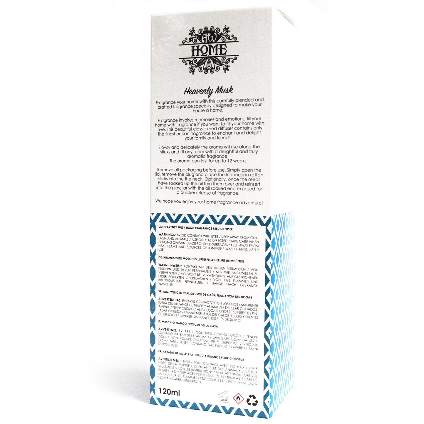 Fragrance Reed Diffuser: Heavenly Musk - 120ml