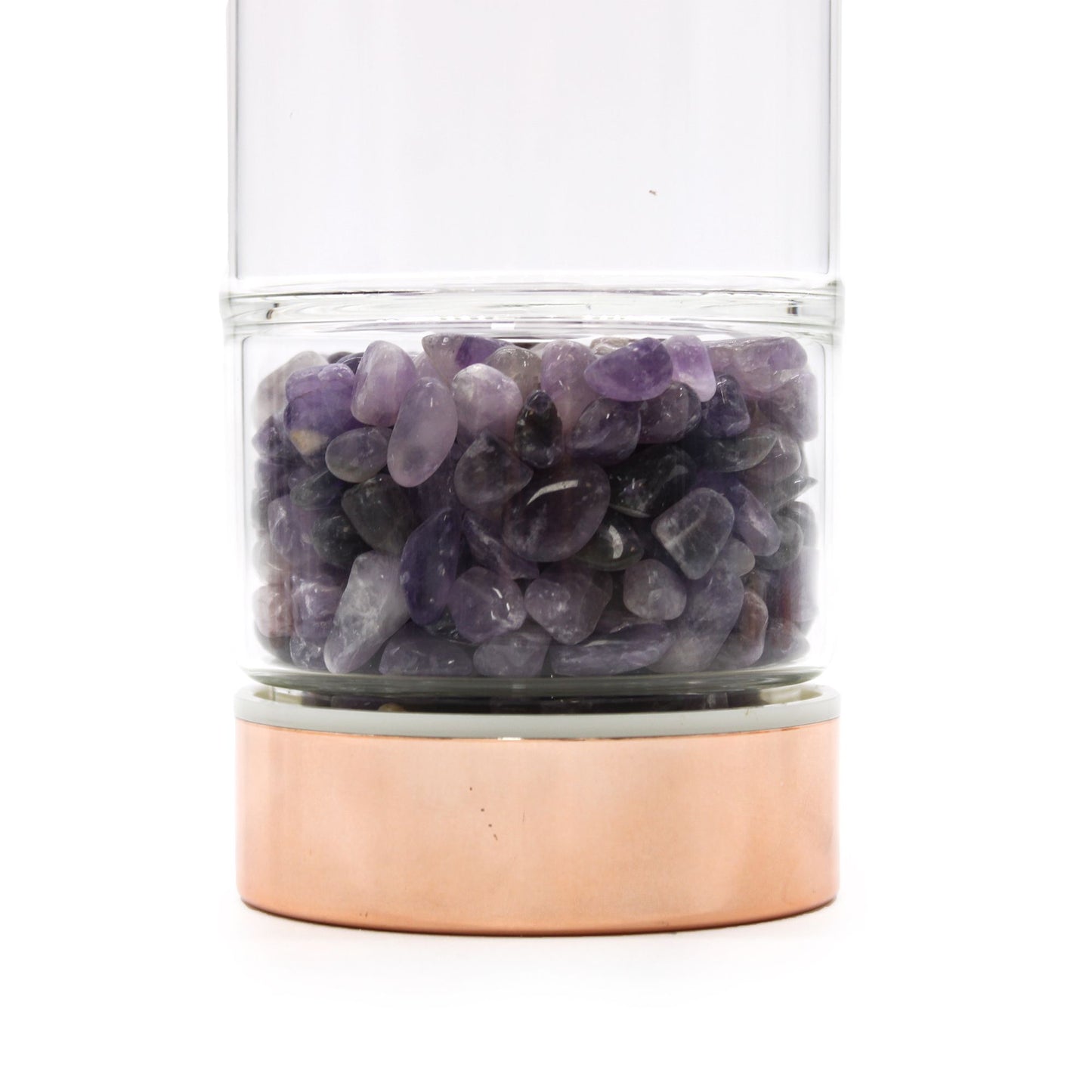 Crystal Glass Tea Infuser Bottle: Amethyst Crystal - 500ml