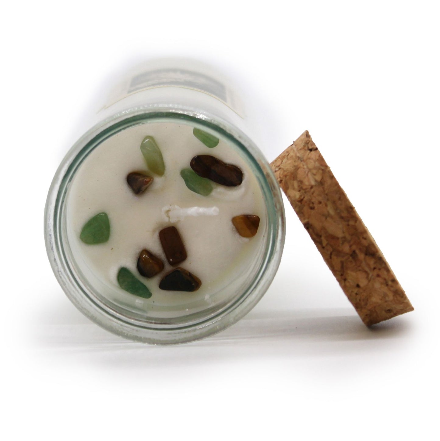 Magic Spell Candle: Prosperity - Tiger Eye & Green Aventurine