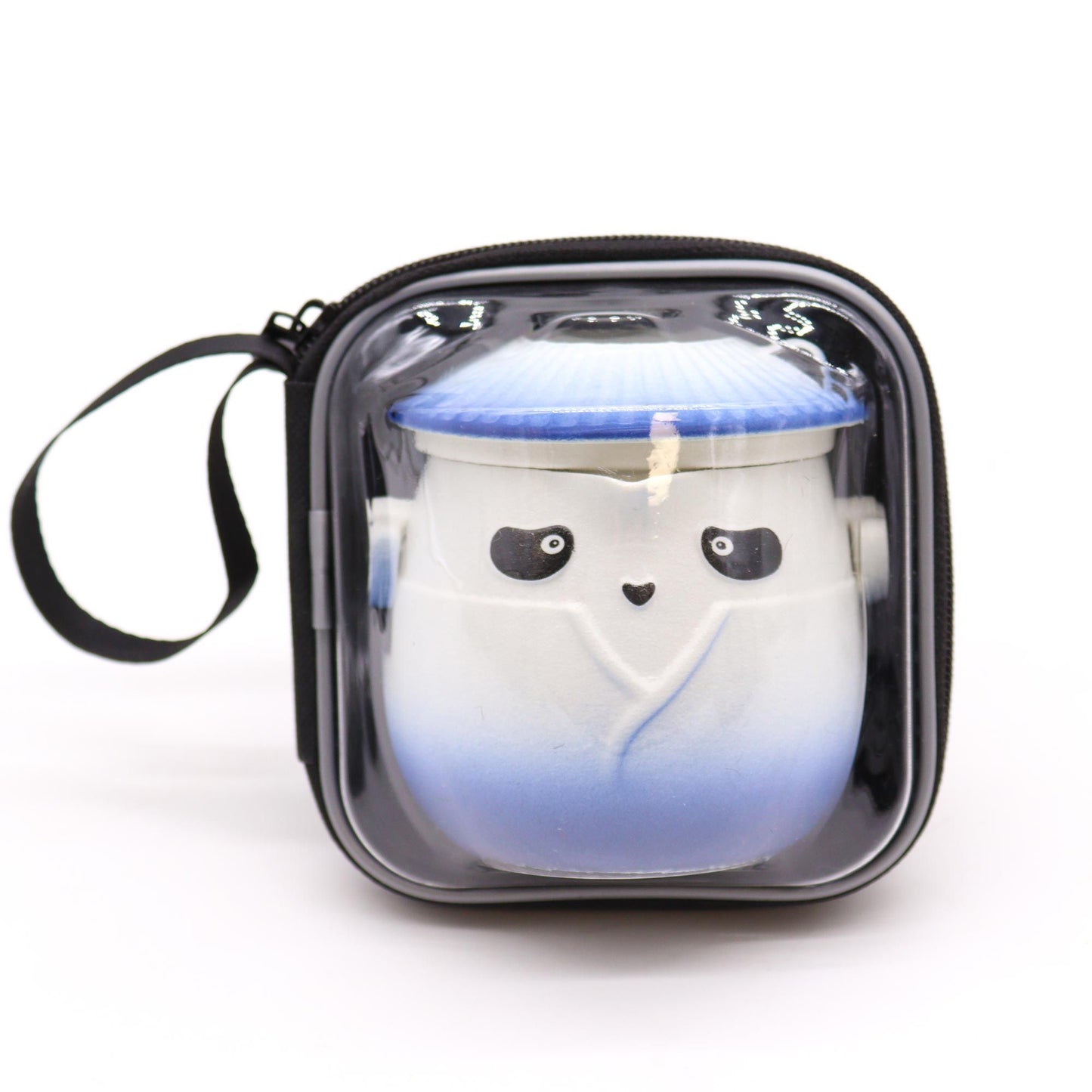 Sky Blue Panda Teapot Set: Travel-Friendly Tea - 3 Cups