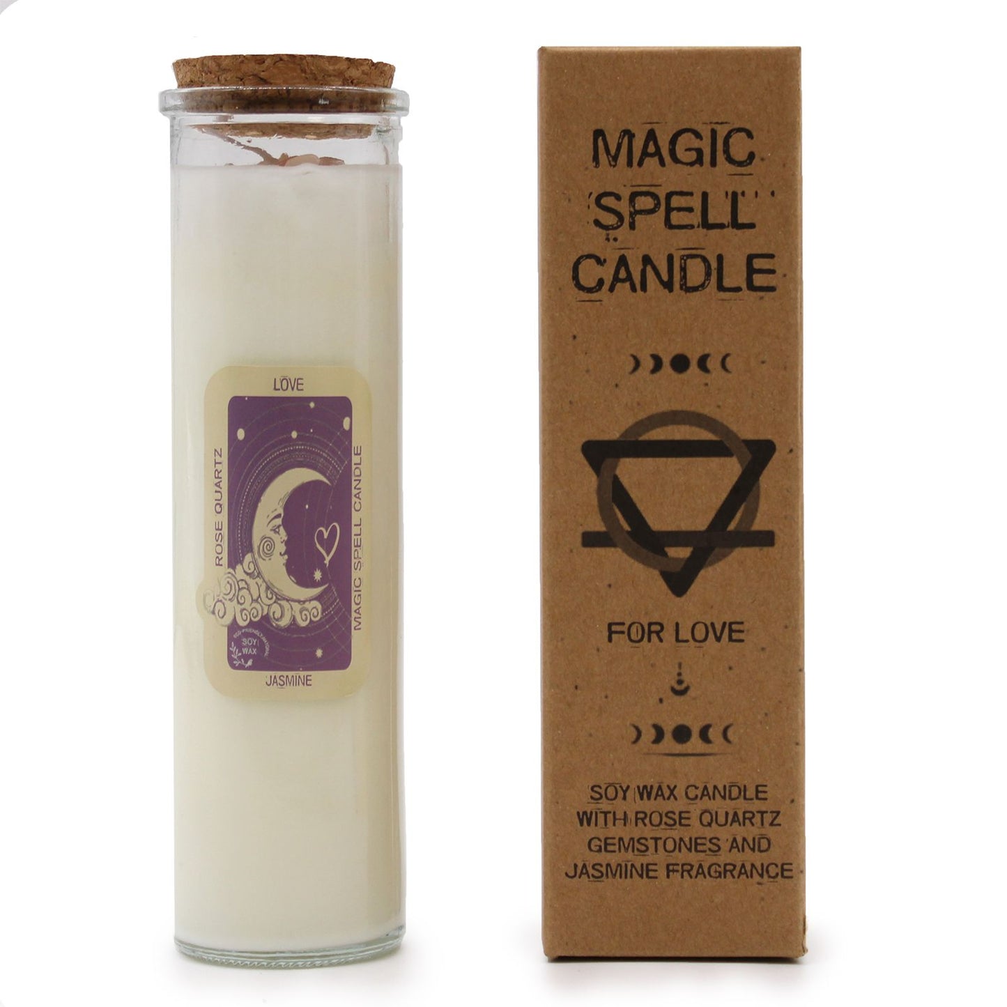 Magic Spell Candle: Love - Rose Quartz