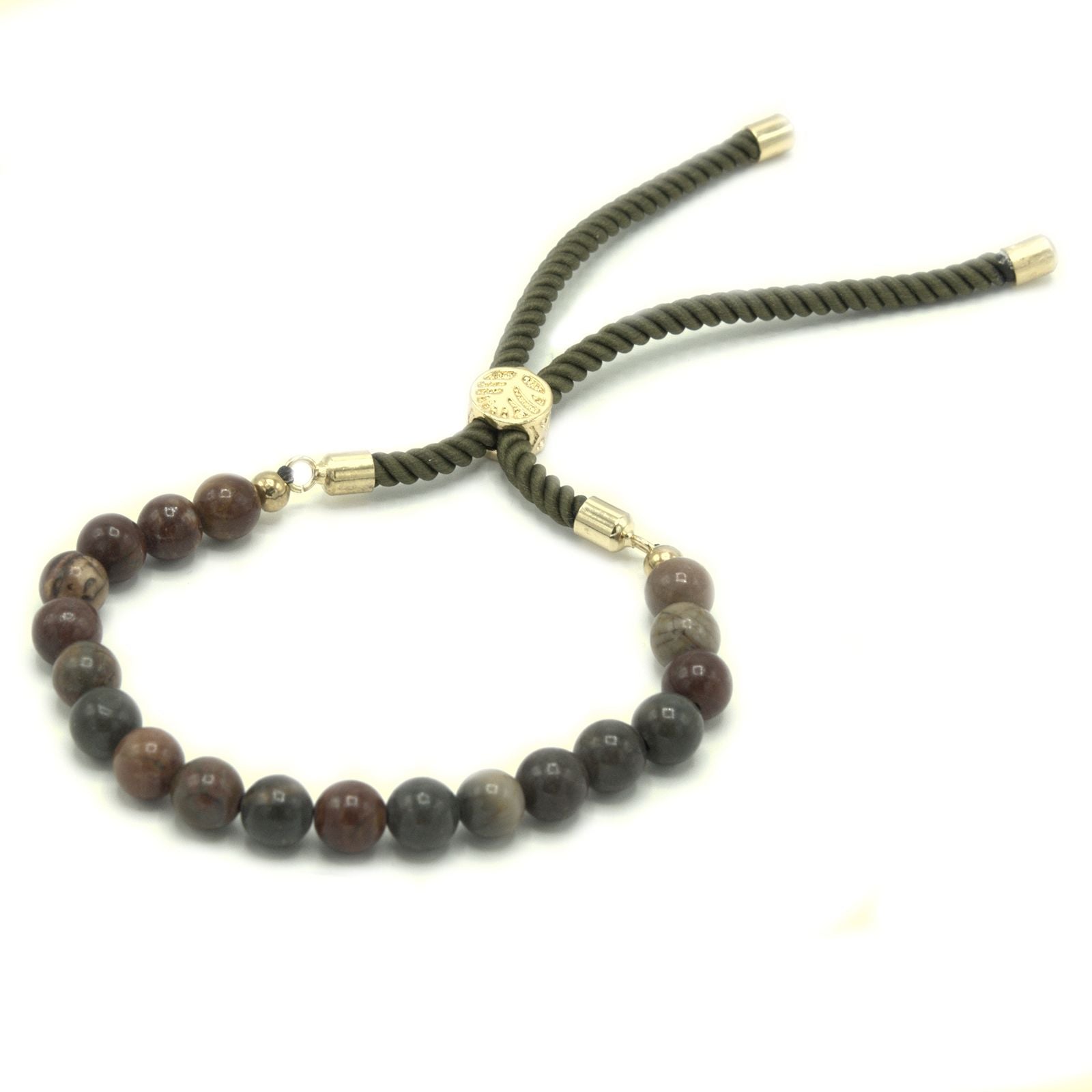 Picasso Jasper Bracelet: Stress Relief - 18k Gold Plated