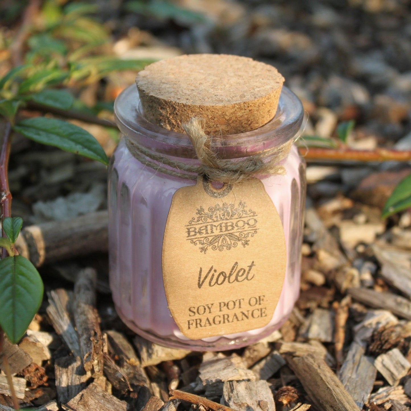 Fragrance Candle Pots: Violet - (Set of 2)