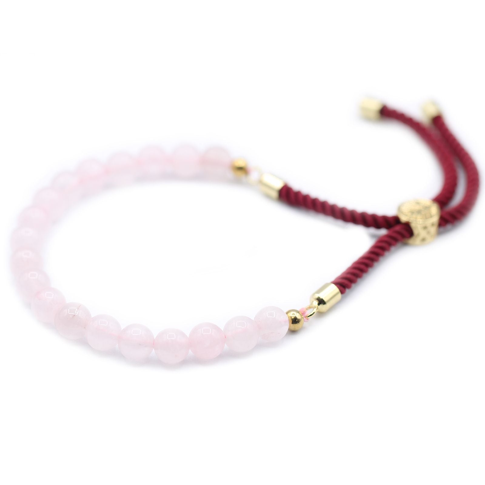 Rose Quartz Bracelet: Gentle Energy - 18k Gold Plated