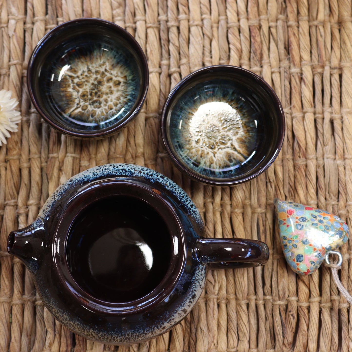 Black Glaze Teapot Set: Elegant Tea Time - 200ml