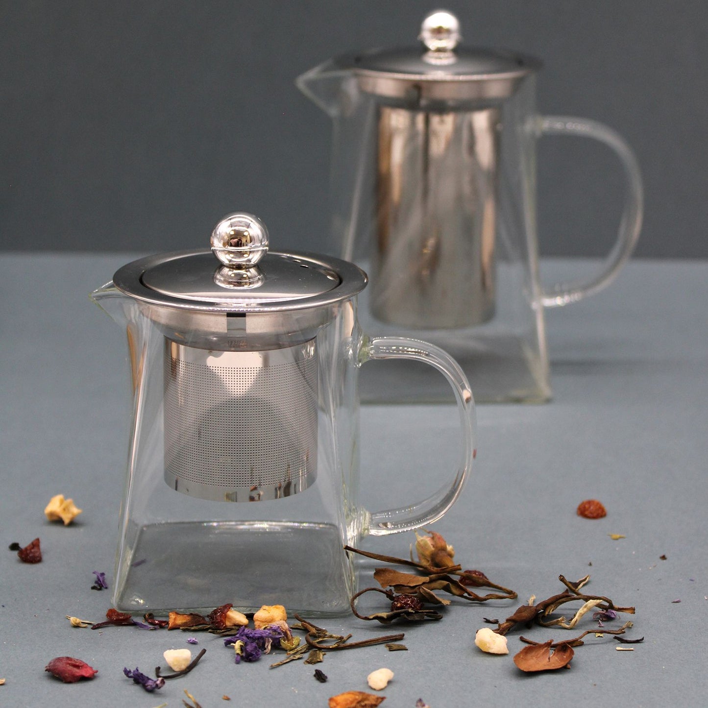 Glass Infuser Teapot: Tower Shape - 350ml