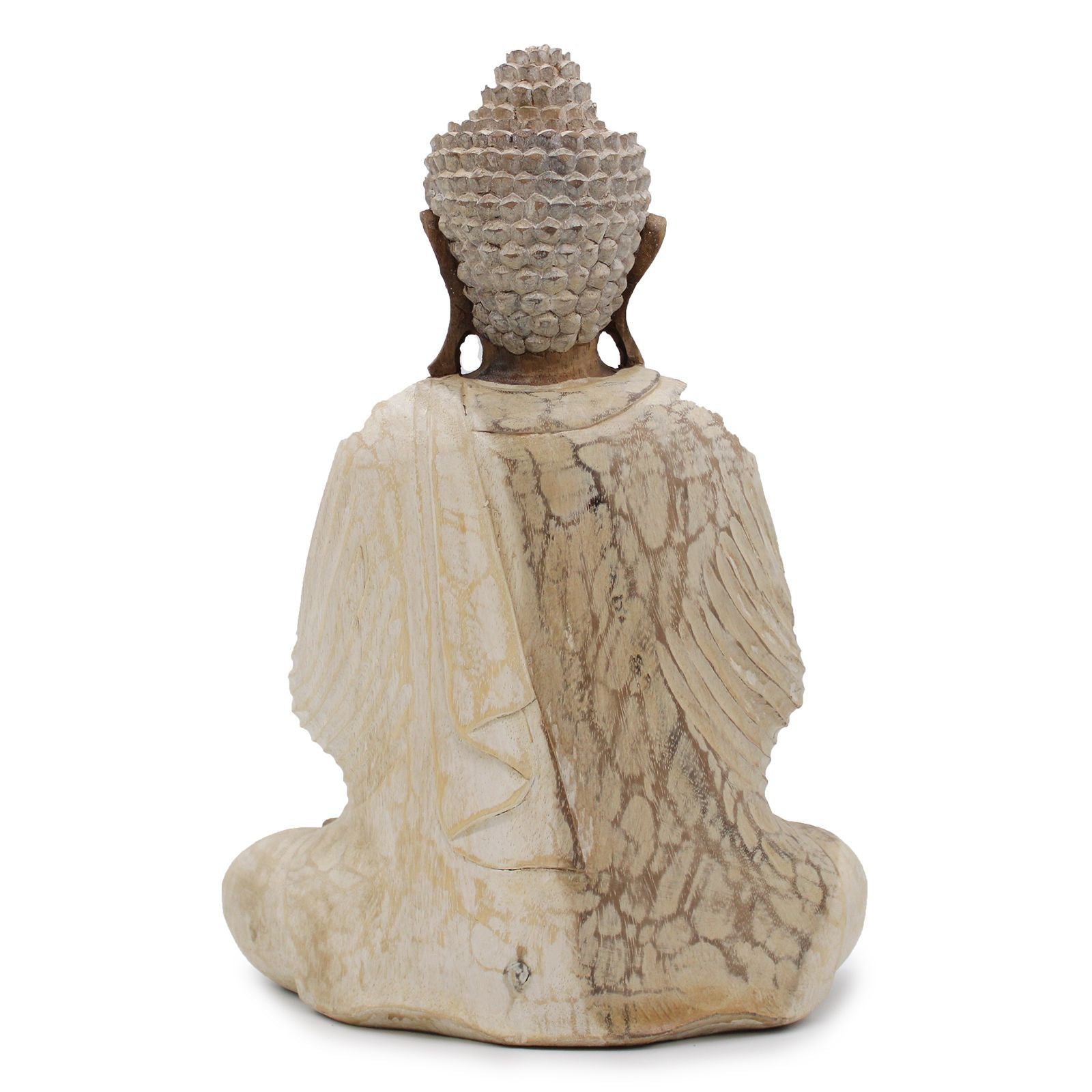 Wooden Buddha Statue: Welcome Pose - 40cm