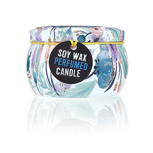 Art Tin Scented Candle: Vanilla, Musk, Patchouli & Jasmine