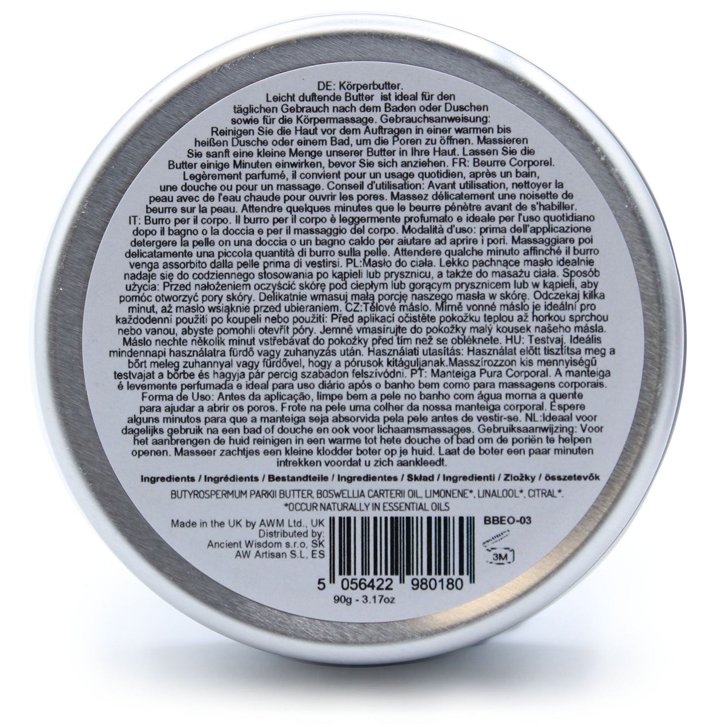 Aromatherapy Shea Body Butter: Frankincense Oil - 90g