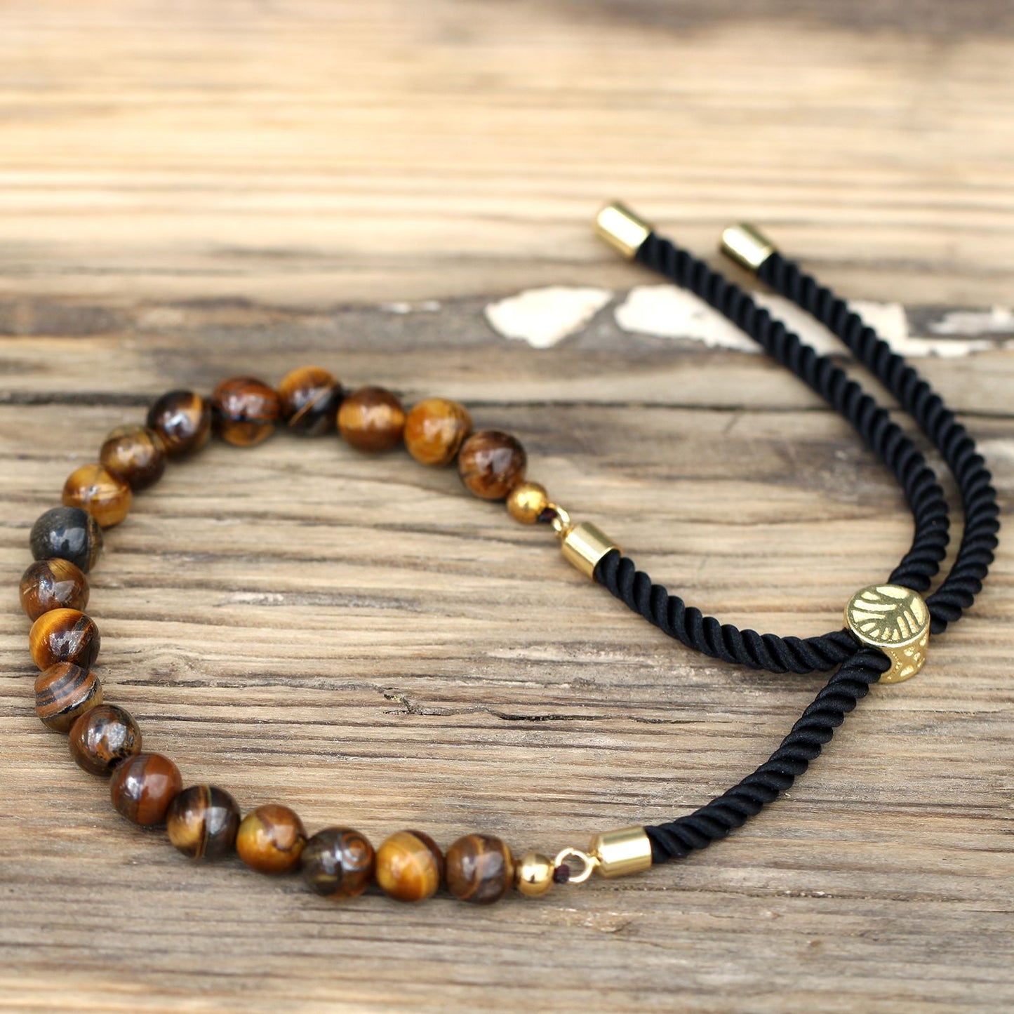 Tiger Eye Bracelet: Protection & Confidence - 18k Gold Plated
