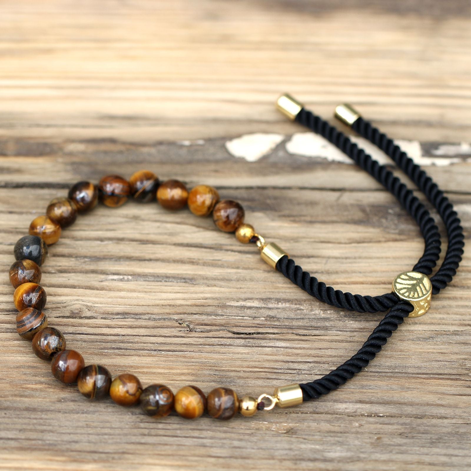 Tiger Eye Bracelet: Protection & Confidence - 18k Gold Plated