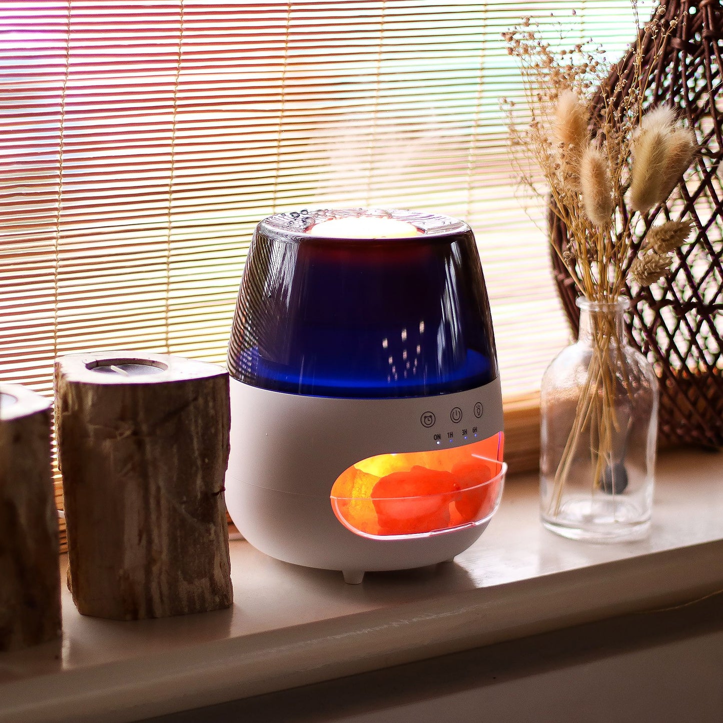 Himalayan Salt Diffuser: Flame Effect & Timer