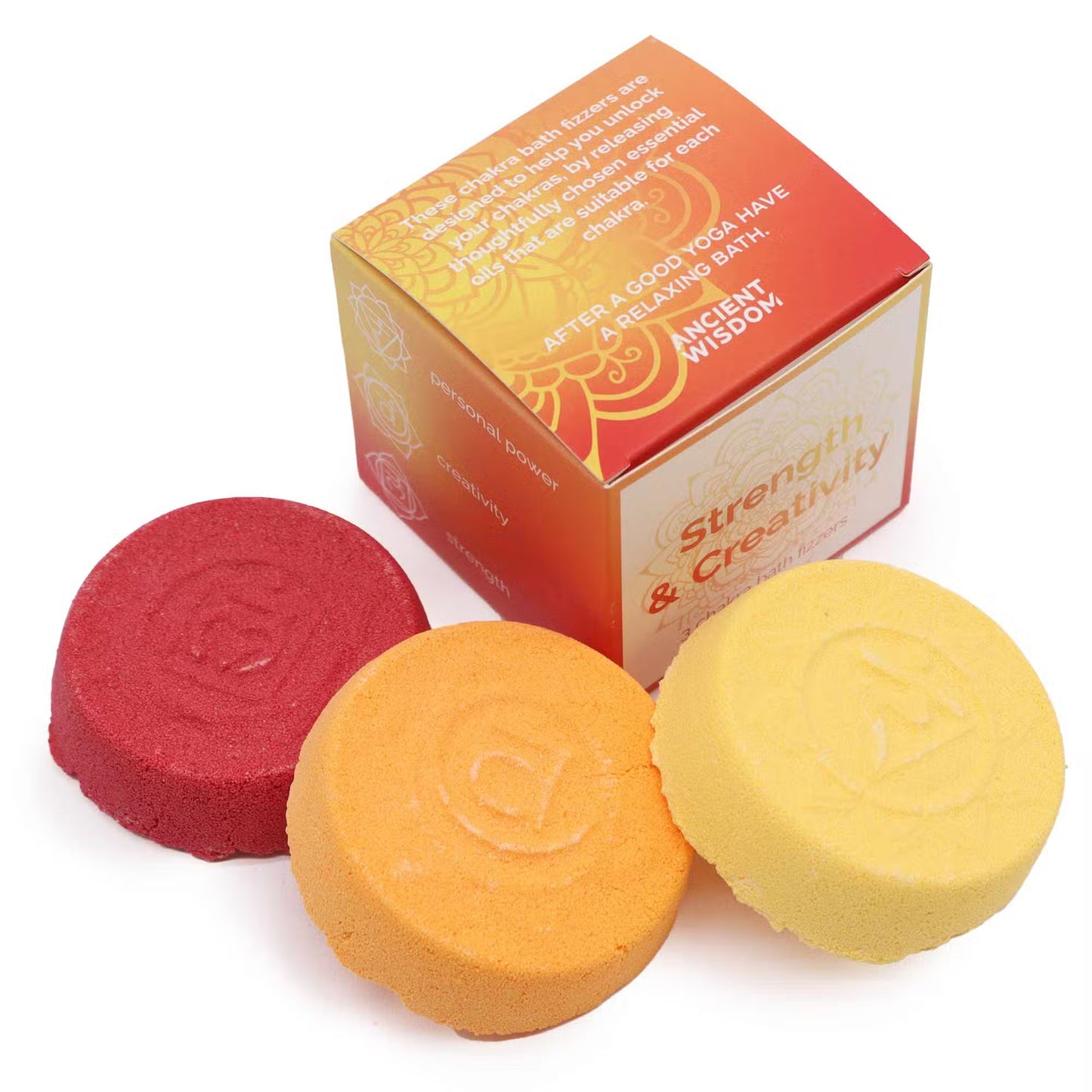 Strength & Creativity Chakra Bath Bomb Fizzers With Essential Oils - Bath & Soak