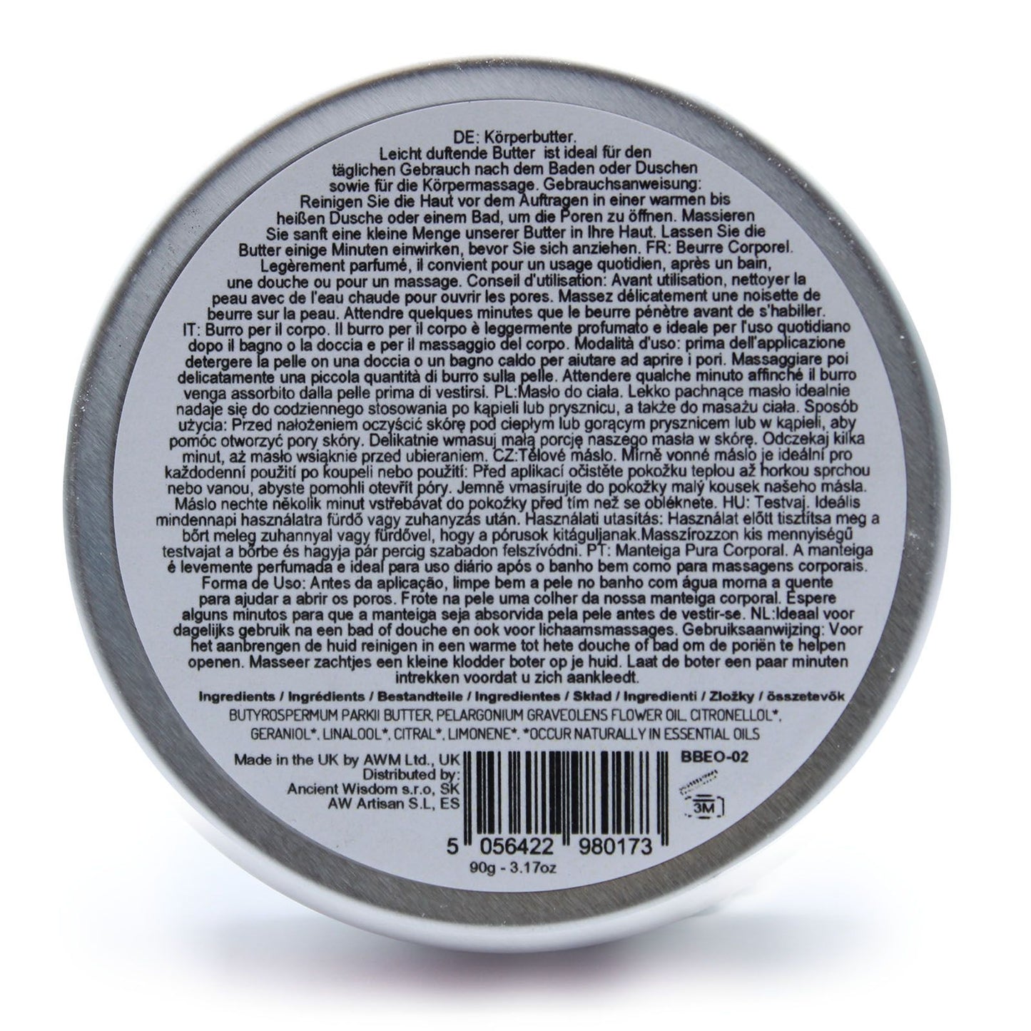Aromatherapy Shea Body Butter: Geranium Oil - 90g