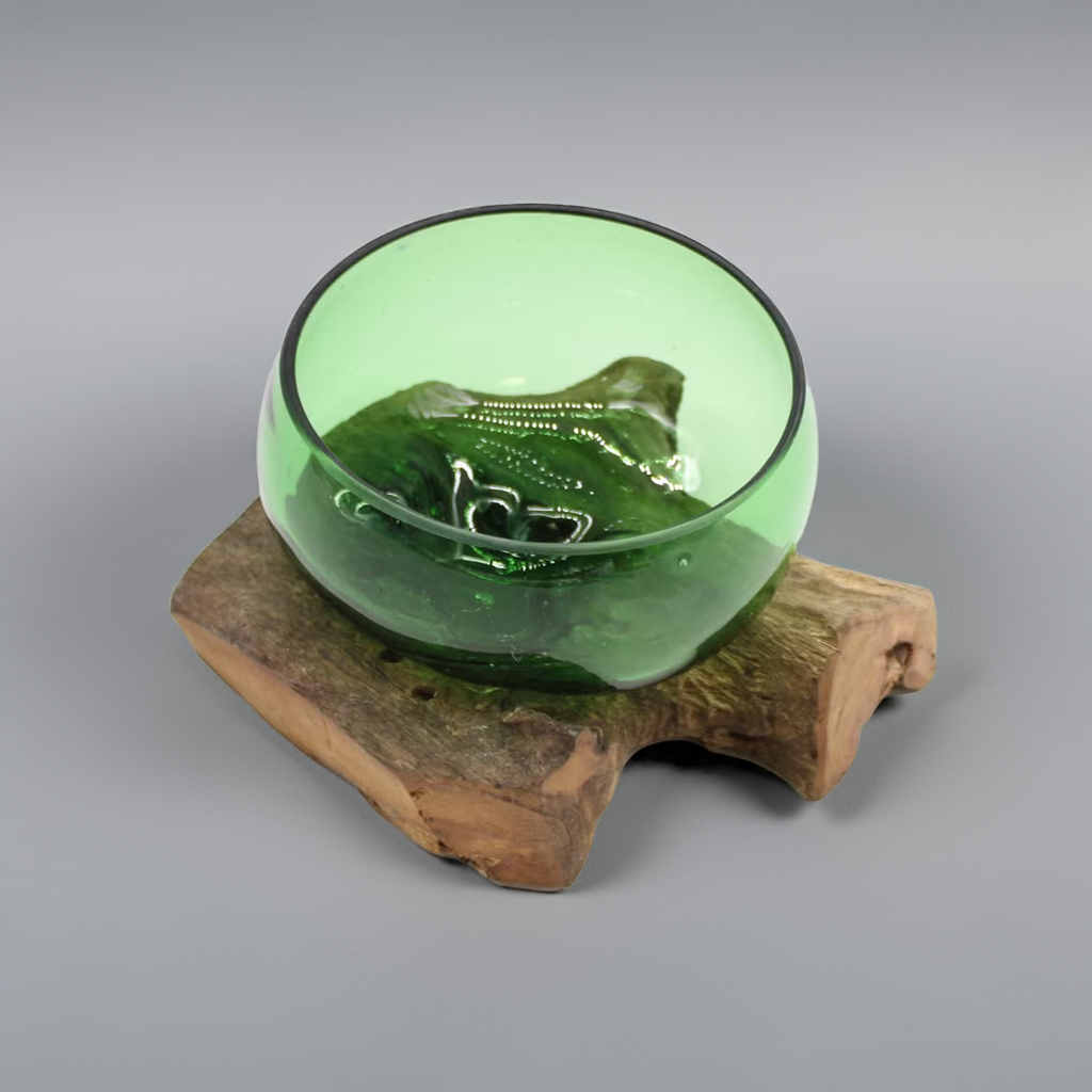 Unique Recycled Beer Bottle Glass Bowl for Home Decor