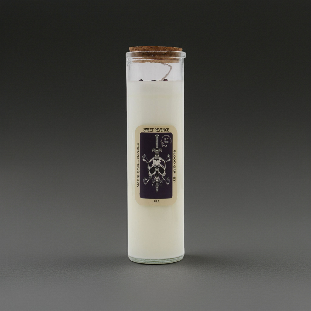 Magic Spell Candle: Sweet Revenge - Blood Garnet