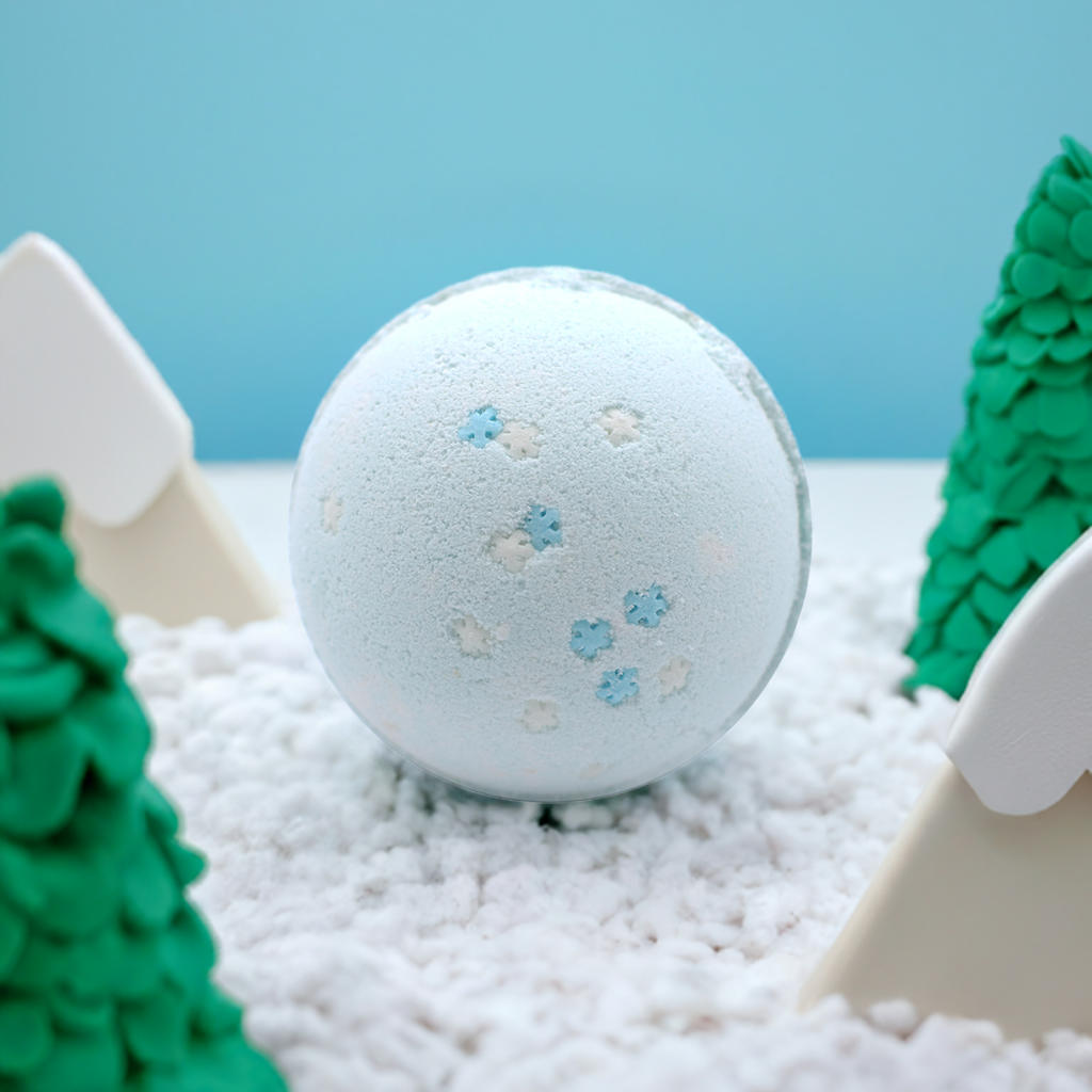 Blueberry Scented Snowflake Bath Bomb For Kids - 180g ❄️