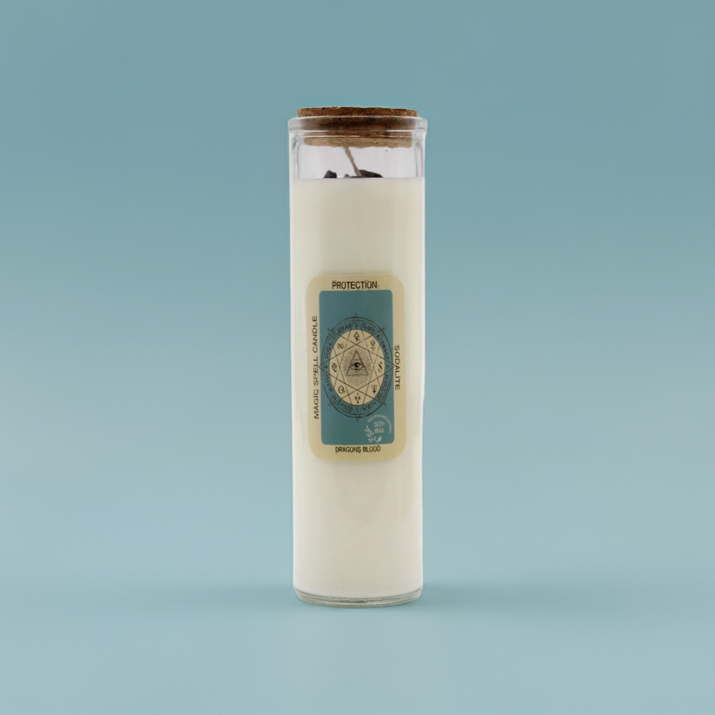 Magic Spell Candle: Protection - Sodalite
