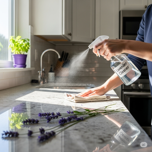 Homemade Lavender Essential Oil Cleaning Spray