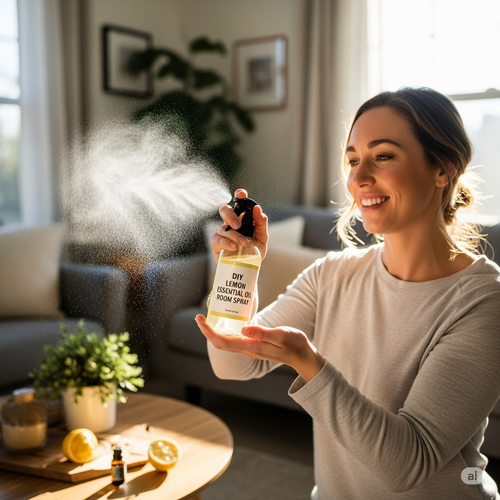 DIY Lemon Essential Oil Room Spray Recipe