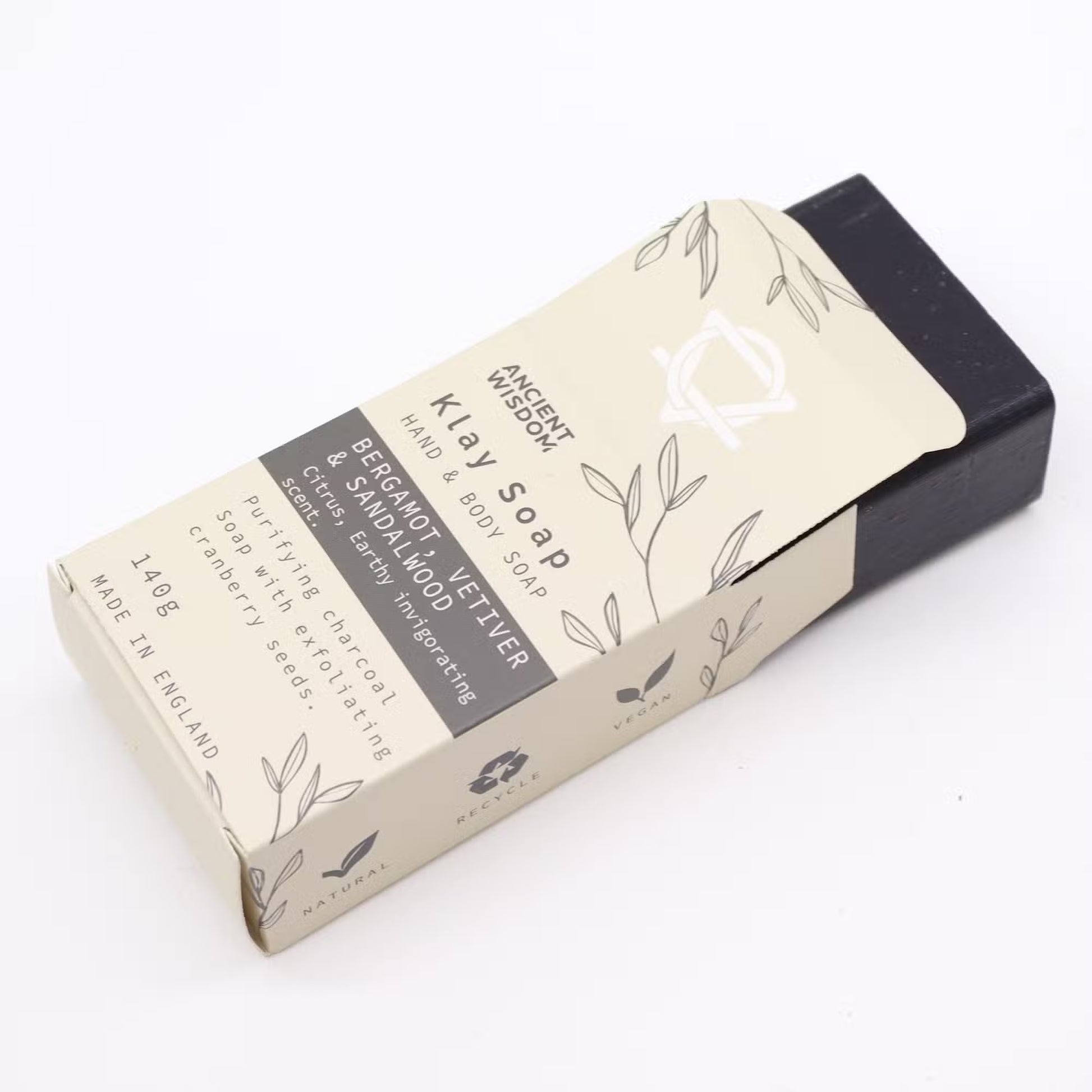 Bergamot & Sandalwood Exfoliating Klay Soap Bar - 140g