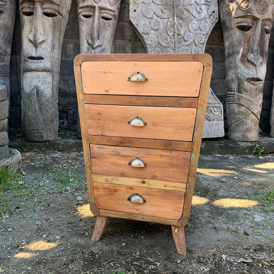 Reclaimed Teak Storage: Unique 4-Drawer Unit