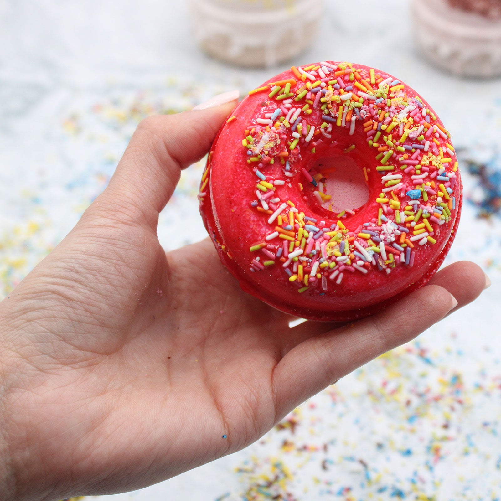Strawberry & Banana Doughnut Bath Bomb - 180g