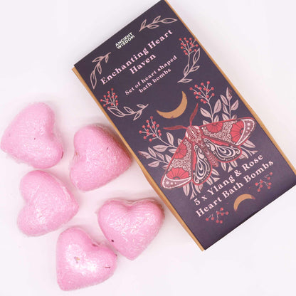 Pack of 5 Bath Bombs - Ylang & Rose - Bath & Soak