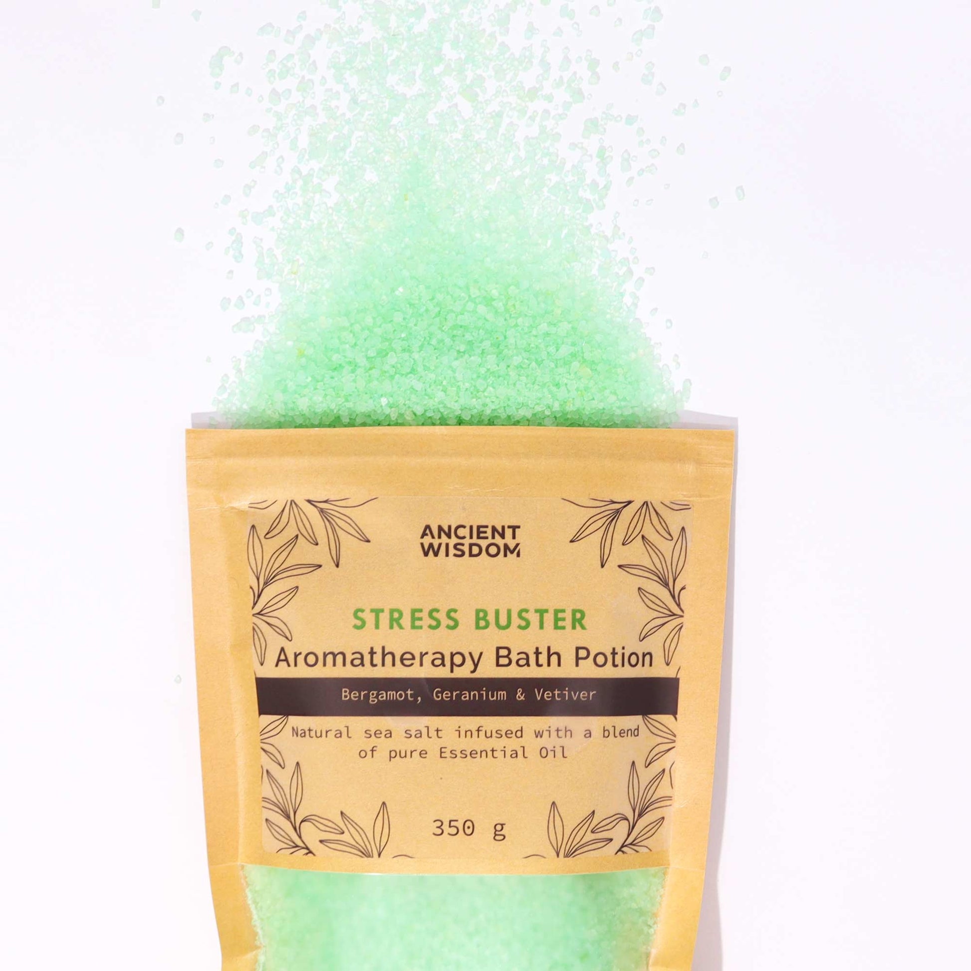 Bergamot, Geranium & Vetiver Aromatherapy Bath Salt - 350g