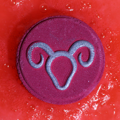 Aries Zodiac Bath Fizzers With Horoscope - Set of 2 x 150g - Bath & Soak