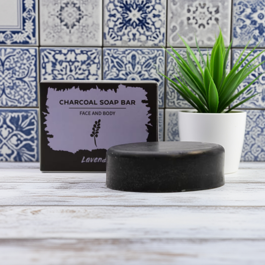 Lavender Charcoal Soap - 85g - Bath & Soak